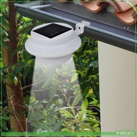 41181 Lampes solaires 6 pcs pour clture gouttière Blanc (1/5)
