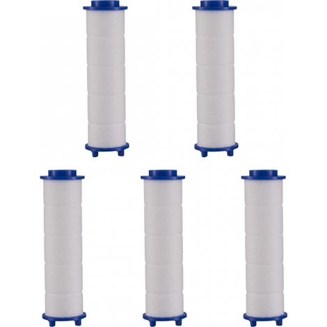 SAVEWATER POWER- VENTEO - Lot de 5 filtres pour douchette - Filtre remplaçable - Pour pommeau de douche - Système de filtration des particules - Economise et filtre l'eau (1/4)
