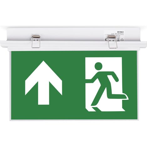 Luz De Emergencia Permanente Con Pictograma "Salida Arriba"