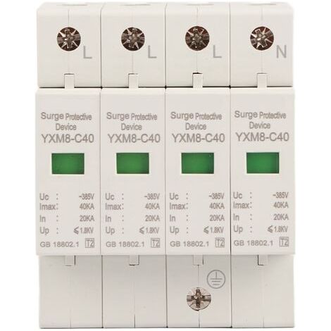 4P 40KA House Surge Din Rail Lowvoltage Protector Dispositif d'arrêt pour la protection contre le tonnerre (1/4)
