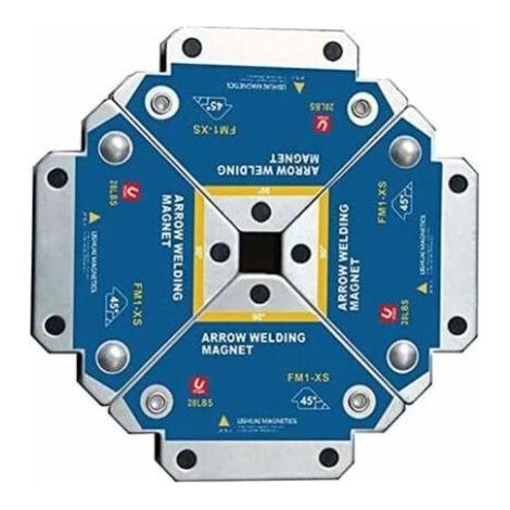 Aimant Soudure, 4 PCS Soudure Aimant Force de Maintien 12.5kg de Soudure Equerre de Support Positionneur Magnétique 45 ° 90 ° 135° Outils de Localisation Auxiliaires Multi-Angles - FM1-XS (1/5)