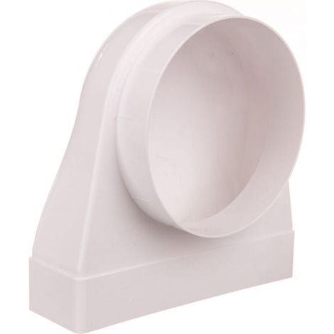 Coude de raccordement à 90 degrés 60x204mm fi 150mm blanc KP204-23/150