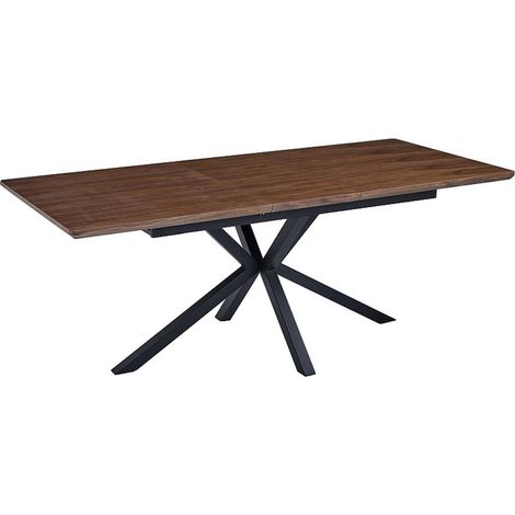 Table à manger extensible 160-200 cm aspect noyer Tommy (1/5)