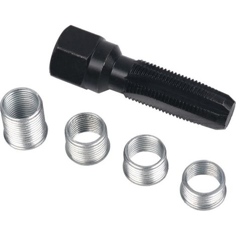Kit de réparation de filetage de bougie d'allumage, outil de réparation de filetage de cylindre d'alésoir de 14mm, 5 paquets (1/5)