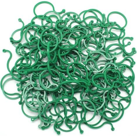 500 Pièce Clips de Jardin, Support pour Plantes Clips, Attache Plante de Jardin Support, Réutilisables Pinces à Plantes Cernes en Plastique, Pinces à Clip Tomate, Pour Plante Grimpantes (4 x 2.7 cm) (1/5)