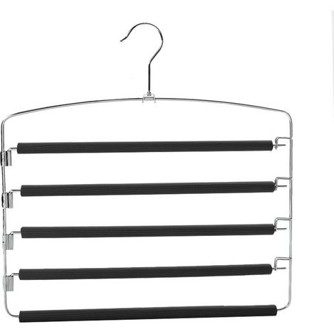 CSPARKV Pants Hangers Multi-Layer Anti-Slip Wardrobe Storage Organizer for Jeans Trousers Scarf Skirts