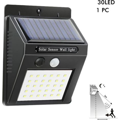 (30 LED) NOUVELLE lampe solaire multifonctionnelle pour décoration extérieure, étanche IP65, projecteur à énergie solaire avec détecteur de mouvement (1/5)
