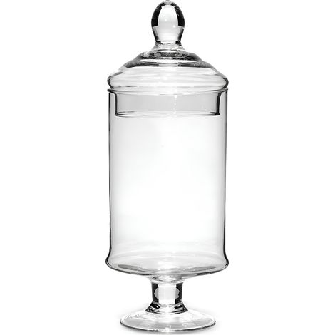Potiche in vetro con coperchio H34xD13 cm Patisserie mini alzata porta dolci biscotti caramelle barattolo pasabashe arredo bar ristorante banco (1/4)