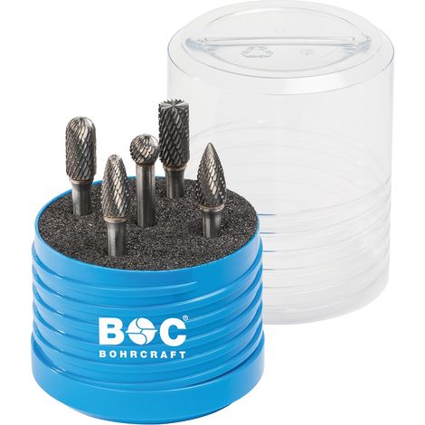 MD Set de fraises rotatives en Multibox R5 5 pièces// 1x 10,0 mm Forme B/C/D/F/G  Bohrcraft 59001330006