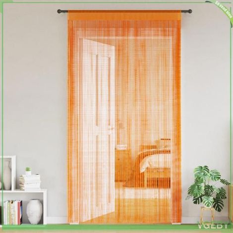 4102044 Rideau en fils 2 pcs 140 x 250 cm orange (1/5)