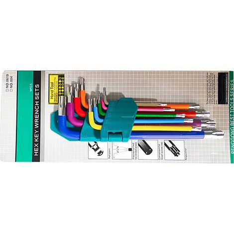 Kit de 9 clés Allen à tête sphérique en acier CR-V pour entretien réparation montage (1/5)