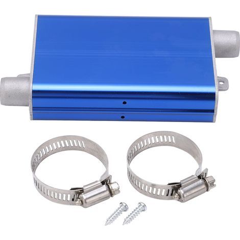 Silencieux droit en alliage d'aluminium de silencieux de tuyau d'échappement de chauffage de stationnement de 24mm pour Eberspacher Airtronic D2 D4 D4S bleu (1/5)
