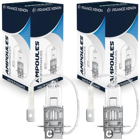 2 x Ampoules H3 100W 12V ORIGINE - FRANCE-XENON - PK22s (1/5)