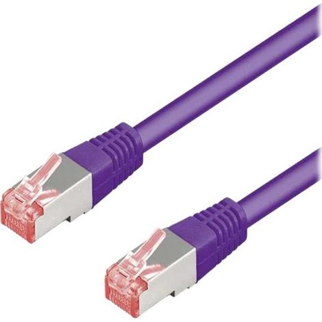 Câble réseau goobay Cat6, paires de fils blindés (PiMF), 2 m, blanc, pour connexion Internet