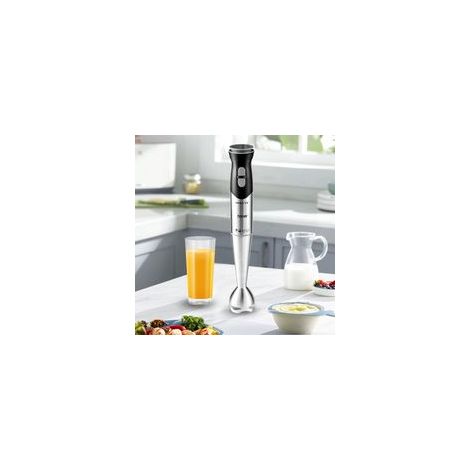 Mixeur Plongeant 700W Mixeur Plongeur en Acier Inoxydable 2 Vitesses Facile pour Aliments pour Bébés, Soupe, Purée et Sauce (1/4)