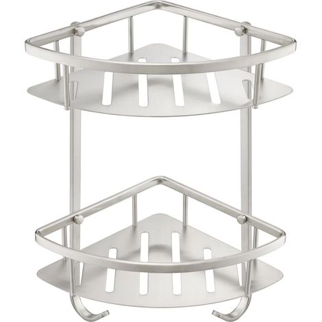 JTP Inox Corner Twin Basket - Matt Stainless Steel (1/2)