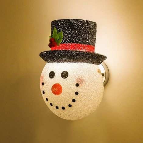 Couvercle de lumière de porche de Noël bonhomme de neige, Abat-jour pour lampe murale, pendentif de plafond lumière maison salle à manger décoration de noël lampes couverture de lumière (1/5)