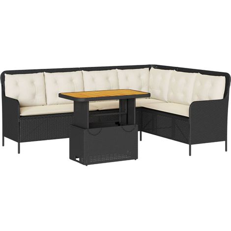 Maison Exclusive - Set de sofás de jardín 2 piezas y cojines ratá (1/5)