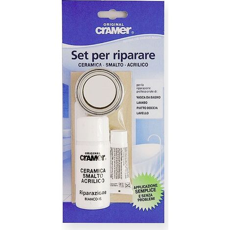 kit riparazione ceramica e acrilico-colore bianco 774100OO - - GIUSEPPE TIRINNANZI - -