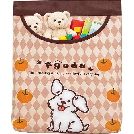 Bolsillo de pared para guardar ropa interior y calcetines con estampado de cachorros (1/5)