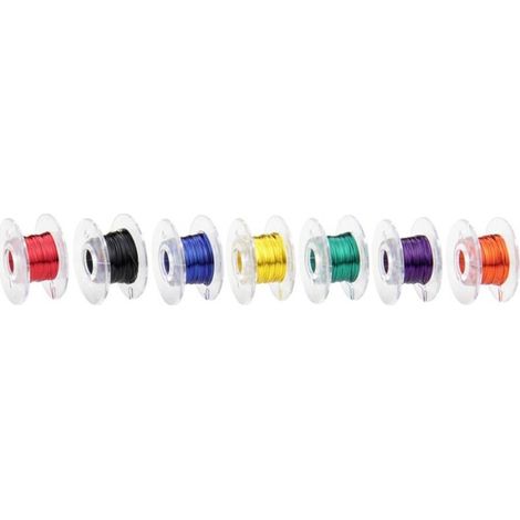 Fil de cuivre émaillé Diamètre extérieur (avec vernis isolant)=0.15 mm 1 set