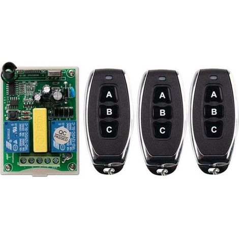 Télécommande sans fil interrupteur 220V moteur volet roulant porte télécommande interrupteur/télécommande bidirectionnelle panneau de commande-Crezuo (1/4)