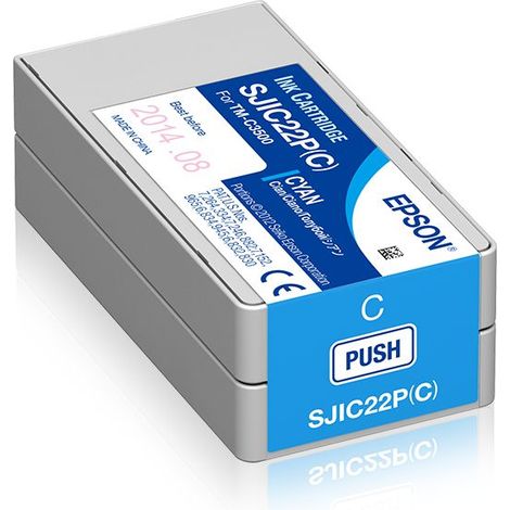 Epson SJIC22P(C): Ink cartridge for ColorWorks C3500 (Cyan) (1/3)