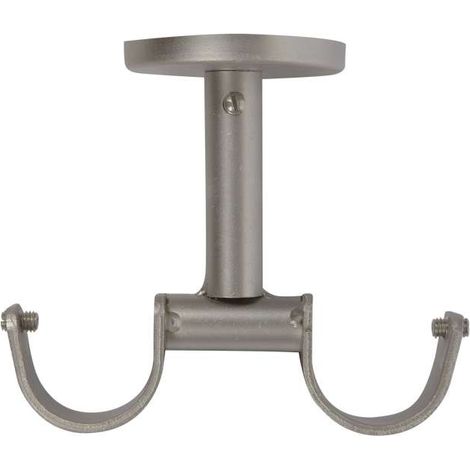 Supporto soffitto doppio Cintacor cromo satinato Ø28 mm (1/2)