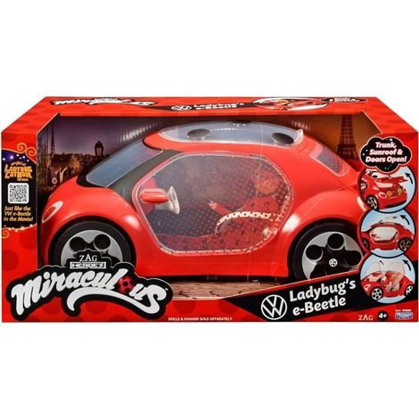 Voiture Électrique Miraculous Ladybug - Volkswagen e-Beetle de Ladybug - Modèle Bandai (1/2)