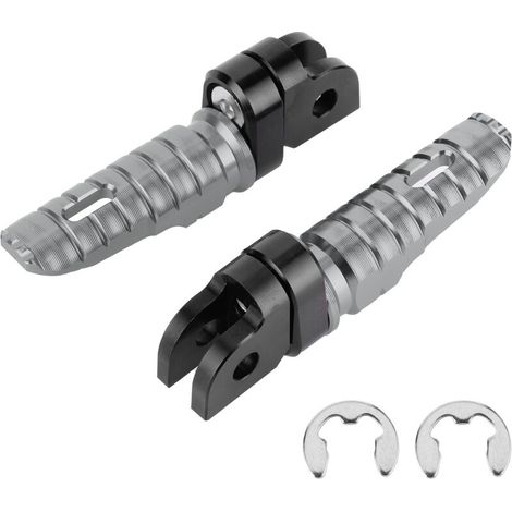 Repose-pieds Avant de Moto, Légers, Durables, Installation Facile, Adaptés aux Passionnés de MT03 MT25 MT07 MT09 R3 XJ6 (GRAY) (1/5)