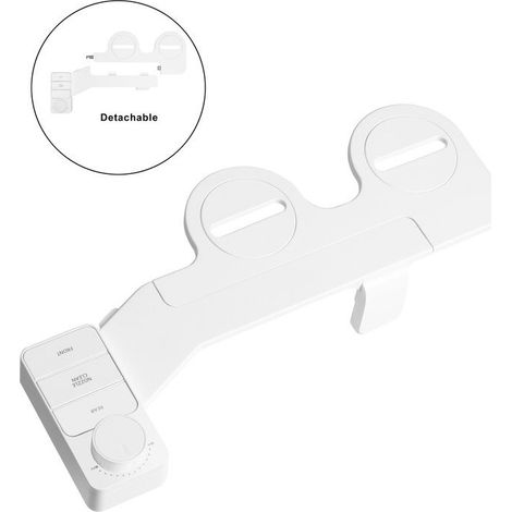 Non-electric bidet, bidet toilet, dual-nozzle bidet attachment, portable toilet with 3 cleaning modes, also suitable for some motorhomes (1/4)