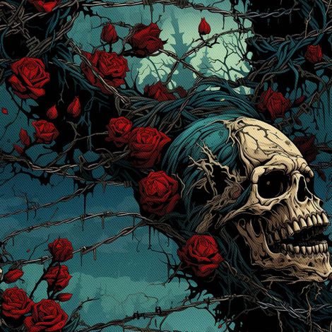 Tela Oxford decorativa para exteriores - Motivo de calavera I DX4315 (1/5)