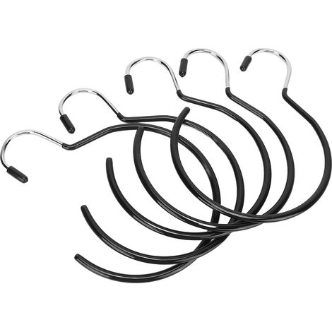 5 crochets multifonctions noirs pour peignoir, écharpe ou ceinture - Parfait pour spa, salon, dressing (1/5)