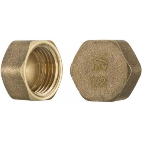 Bouchon D'Extrémité - Filetage Femelle 3/8 Pouces BSP - Pour Tubes En Laiton Cuivre Fer - Résistant Jusqu'à 100 °C Et 10 Bar - Unité (1/2)