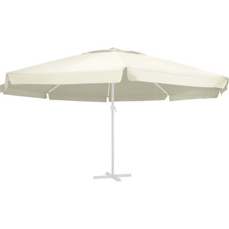 Tissu de remplacement pour parasol d'extérieur Sable 600 cm (1/4)