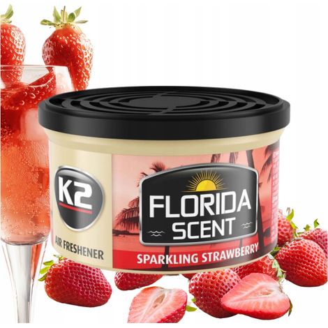 Ambientador para coche K2 Florida con sabor a fresa espumosa (1/5)
