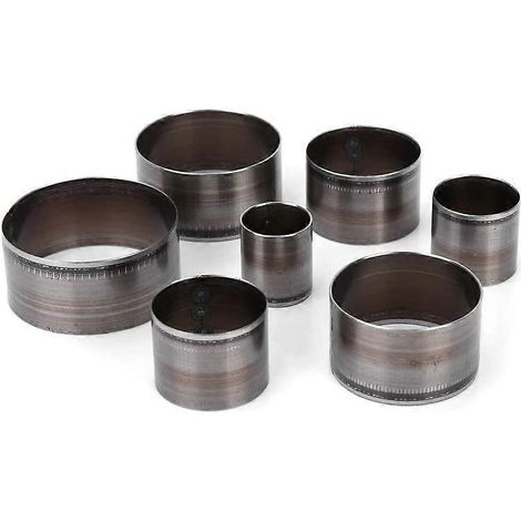 Kit de matrices de découpe pour cuir avec emporte-pièces circulaires, ensemble de 7 outils de découpe pour cuir, emporte-pièces circulaires en acier de 20/25/30/35/40/45/50 mm (1/4)