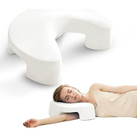 Oreiller ergonomique pour dormir sur le côté – pour un soutien optimal de la nuque et des épaules – Convient aux personnes dormant sur le côté, sur le dos ou sur le ventre – Housse lavable (1/5)