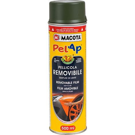 MACOTA PELAP vernice rimovibile Spray 500ml Wrapping Tuning Cerchi Car - Colore: Bianco Opaco ( Ral 9010)