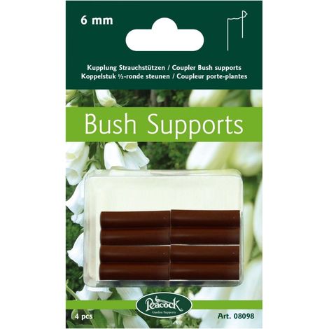 CLIPS PER SOSTEGNO PIANTE DA 6 MM 4 PEZZI MARRONE RUGGINE