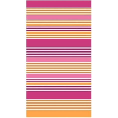 Serviette de plage – Serviette de plage imprimée en microfibre, grande serviette de bain 100 x 180 cm - Rayures de couleur (1/4)