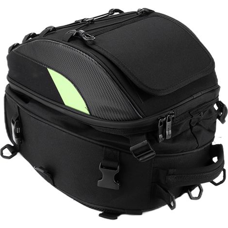 Wasserdichte Motorrad-Hecktasche aus hochdichtem, reflektierendem Oxford-Gewebe (grün) (1/5)
