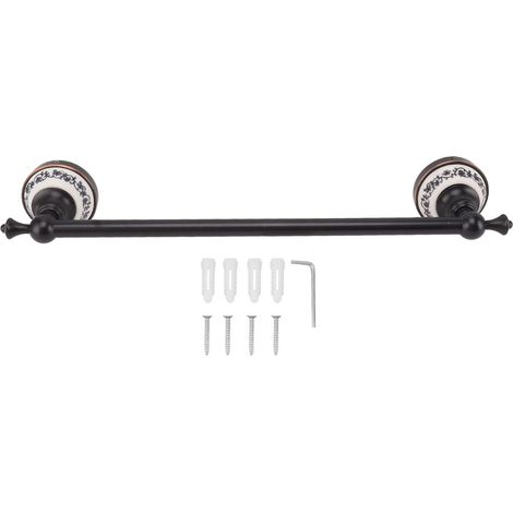 Porte-serviettes mural en cuivre noir antique, 40,5 cm, style européen. (1/5)