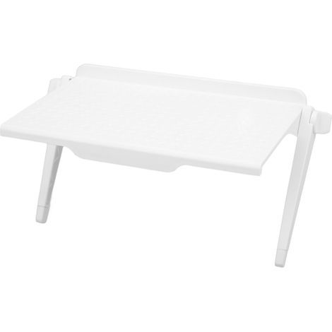 Support d'écran ABS avec pieds réglables, anti-rayures, étagère de rangement robuste pour téléphone, TV, écran, coussins silicone inclus (1/5)