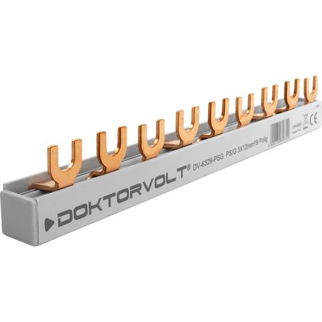 Barra di collegamento a pettine PS/G trifase a 9 moduli 12mm2 80A 6329 (1/5)