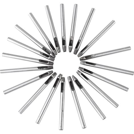 Poinçon cuir 20 pièces, outils trou pour ceinture, bracelet et montre bricolage (1/5)