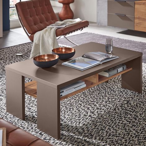Couchtisch FARO-36 in basalt mit Ablage in Eiche Altholz Nb., B/H/T: ca. 110/40/65 cm (1/3)