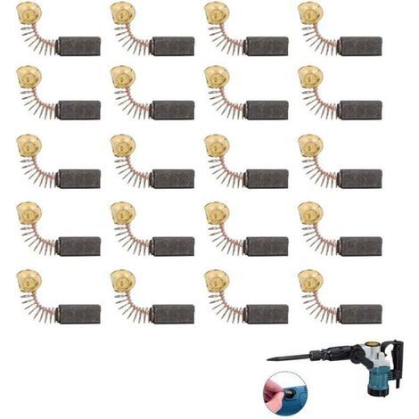 20pcs Balais de Charbon Moteur Pièces de Rechange Universelles d'outil Électrique pour Meuleuse d'angle Ponceuse Orbitale (1/5)