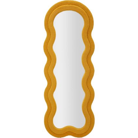 Miroir Mural en Tissu Bouclé "Teddy" 160cm Moutarde (1/5)