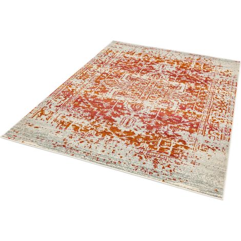 Nova Antique Traditional NV09 Modern Rug for Abstract Classic Living Room Bedroom Kitchen Orange Rug in Medium 120x170 cm (4'x5'6") (1/4)